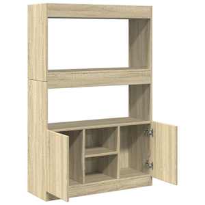 Skříň highboard dub sonoma 92 x 33 x 140 cm kompozitní dřevo - obrázek 8