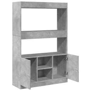 Skříň highboard betonově šedá 92 x 33 x 140 cm kompozitní dřevo - obrázek 8
