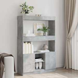 Skříň highboard betonově šedá 92 x 33 x 140 cm kompozitní dřevo - obrázek 1