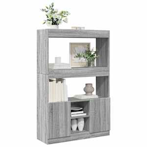 Skříň highboard šedá sonoma 92 x 33 x 140 cm kompozitní dřevo - obrázek 6