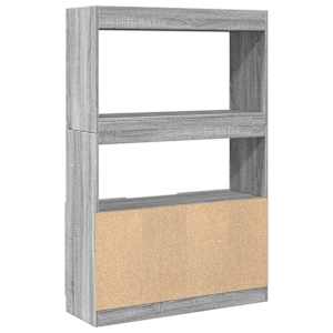 Skříň highboard šedá sonoma 92 x 33 x 140 cm kompozitní dřevo - obrázek 9