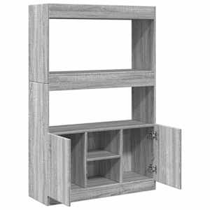 Skříň highboard šedá sonoma 92 x 33 x 140 cm kompozitní dřevo - obrázek 10