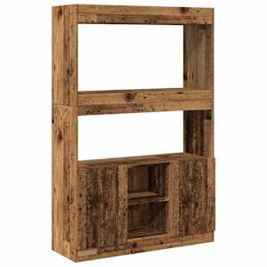Skříň highboard old wood 92 x 33 x 140 cm kompozitní dřevo - obrázek 2