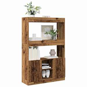 Skříň highboard old wood 92 x 33 x 140 cm kompozitní dřevo - obrázek 4