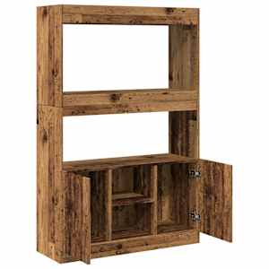 Skříň highboard old wood 92 x 33 x 140 cm kompozitní dřevo - obrázek 8