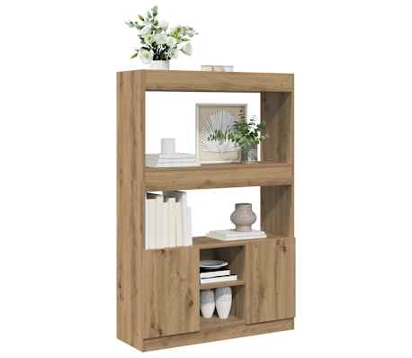 vidaXL Highboard Artisan-Eiche 92x33x140 cm Holzwerkstoff