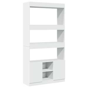 Skříň highboard bílá 92 x 33 x 180 cm kompozitní dřevo - obrázek 2