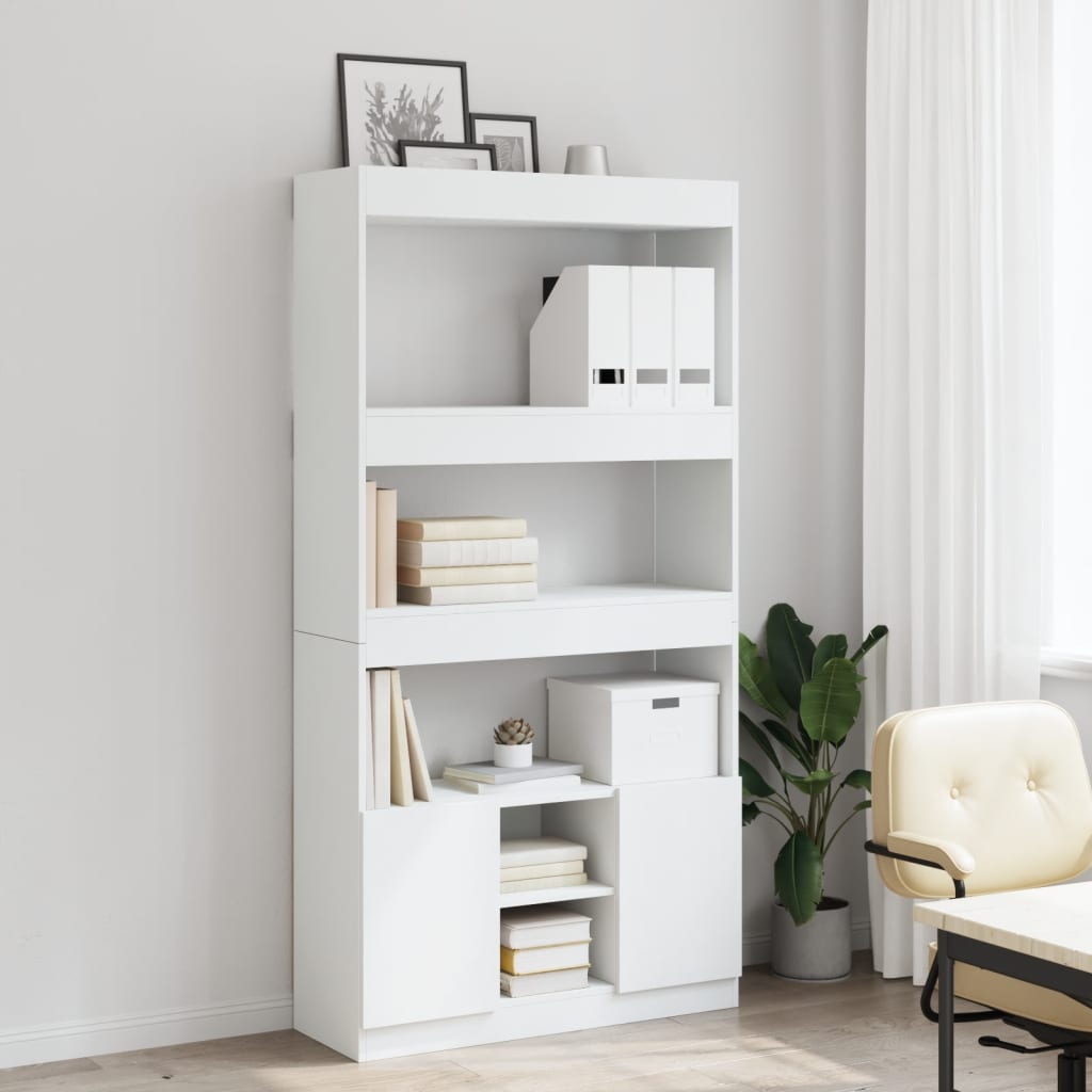vidaXL Dulap înalt, alb, 92x33x180 cm, lemn prelucrat