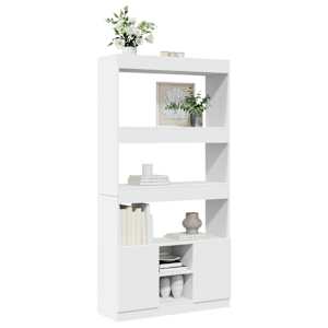 Skříň highboard bílá 92 x 33 x 180 cm kompozitní dřevo - obrázek 4
