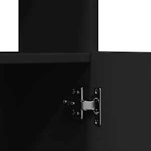 Skříň highboard černá 92 x 33 x 180 cm kompozitní dřevo - obrázek 10
