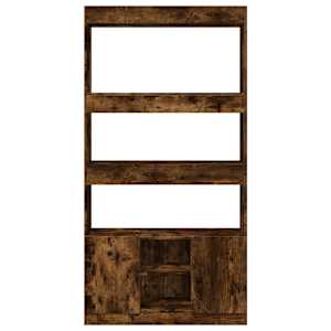 Skříň highboard kouřový dub 92 x 33 x 180 cm kompozitní dřevo - obrázek 5