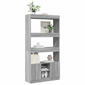 Skříň highboard šedá sonoma 92 x 33 x 180 cm kompozitní dřevo - obrázek 4