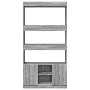 Skříň highboard šedá sonoma 92 x 33 x 180 cm kompozitní dřevo - obrázek 5