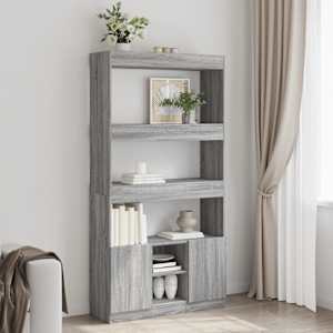 Skříň highboard šedá sonoma 92 x 33 x 180 cm kompozitní dřevo - obrázek 1
