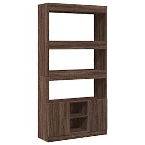 Skříň highboard hnědý dub 92 x 33 x 180 cm kompozitní dřevo - obrázek 2