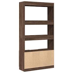 Skříň highboard hnědý dub 92 x 33 x 180 cm kompozitní dřevo - obrázek 7