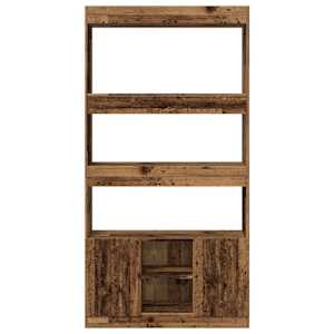Skříň highboard old wood 92 x 33 x 180 cm kompozitní dřevo - obrázek 5