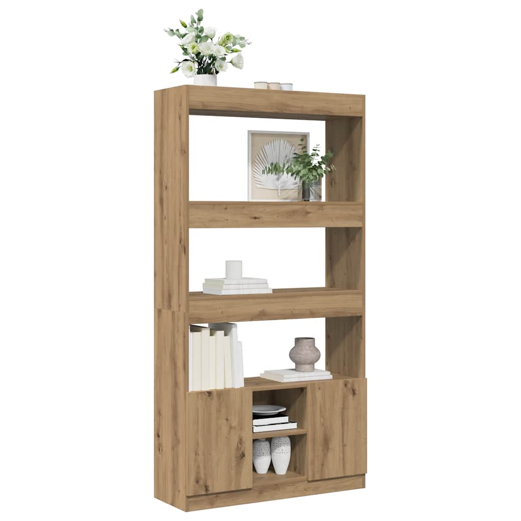 Thumbnail - vidaXL Highboard Artisan-Eiche 92x33x180 cm Holzwerkstoff