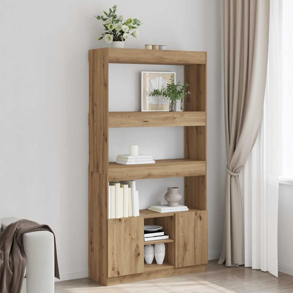 Thumbnail - vidaXL Highboard Artisan-Eiche 92x33x180 cm Holzwerkstoff