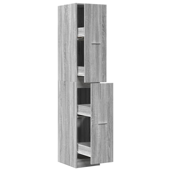 vidaXL apteegikapp, hall Sonoma tamm, 30x41x174,5 cm, tehispuit