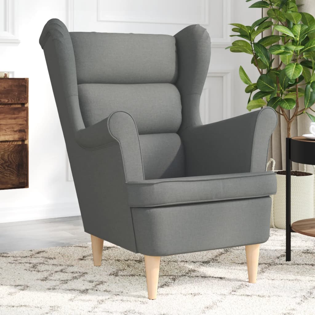 vidaXL Armchair Dark Grey 74x84x100 cm Fabric