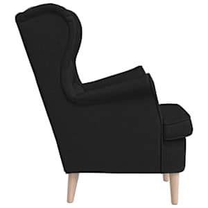 Křeslo černé 74 x 84 x 100 cm textil - obrázek 5
