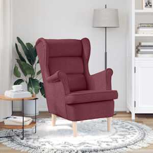 Křeslo vínové 74 x 84 x 100 cm textil - obrázek 3