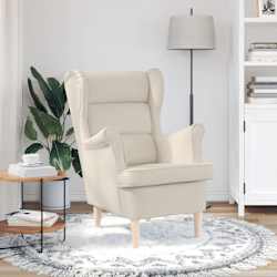 vidaXL Fauteuil 74x84x100 cm linnen wit