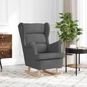 Gugalni stol Temno siva 74x90x102 cm Tkanina