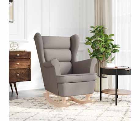 vidaXL Κουνιστή καρέκλα Taupe 74x90x102 cm Ύφασμα