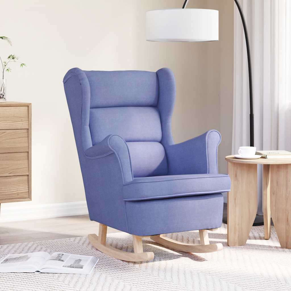 vidaXL Schaukelsessel Jeansblau 74x90x102 cm Stoff