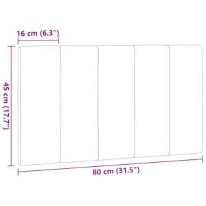 Polštář na čelo postele Hanko černý 80 cm textil - obrázek 9