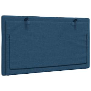 Polštář na čelo postele Hanko modrý 80 cm textil - obrázek 6