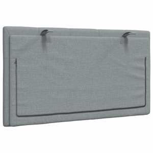 Polštář na čelo postele Hanko světle šedý 90 cm textil - obrázek 6