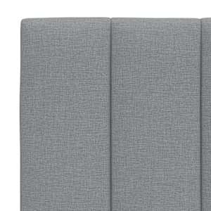 Polštář na čelo postele Hanko světle šedý 90 cm textil - obrázek 7