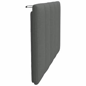 Polštář na čelo postele Hanko tmavě šedý 90 cm textil - obrázek 5