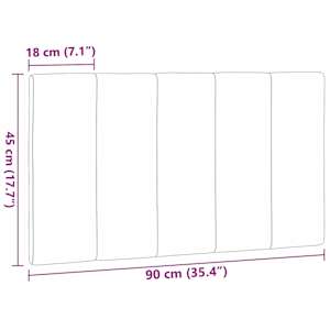 Polštář na čelo postele Hanko černý 90 cm textil - obrázek 8