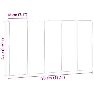Polštář na čelo postele Hanko taupe 90 cm textil - obrázek 9