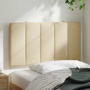 Polštář na čelo postele Hanko krémový 90 cm textil - obrázek 3