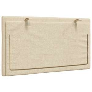 Polštář na čelo postele Hanko krémový 90 cm textil - obrázek 6