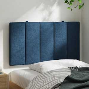 Polštář na čelo postele Hanko modrý 90 cm textil - obrázek 3