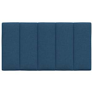 Polštář na čelo postele Hanko modrý 90 cm textil - obrázek 4