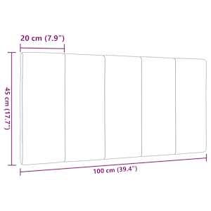 Polštář na čelo postele Hanko taupe 100 cm textil - obrázek 9
