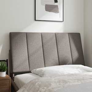 vidaXL Almofad&atilde;o de cabeceira Hanko 100 cm tecido cinzento-acastanhado