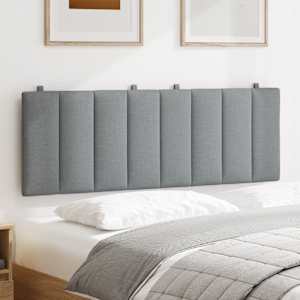 Polštář na čelo postele Hanko světle šedý 120 cm textil - obrázek 3