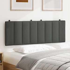 Polštář na čelo postele Hanko tmavě šedý 120 cm textil - obrázek 3