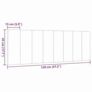 Polštář na čelo postele Hanko taupe 120 cm textil - obrázek 9