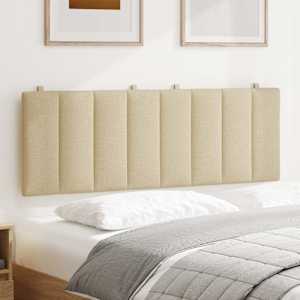 Polštář na čelo postele Hanko krémový 120 cm textil - obrázek 3