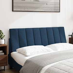 Polštář na čelo postele Hanko modrý 120 cm textil - obrázek 2