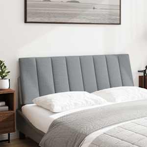 Polštář na čelo postele Hanko světle šedý 140 cm textil - obrázek 2